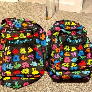 Walt Disney World/Disneyland Multicolored Mickey Mouse Backpacks